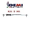 Complete handle set for electric fence with hook, spring and insulators