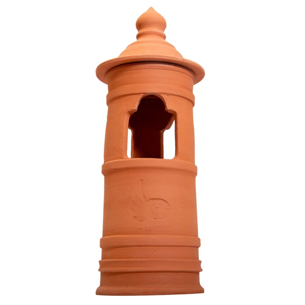 Artistic hand-operated smoke hood in refractory clay 100% Made in Italy Gemi Elettronica