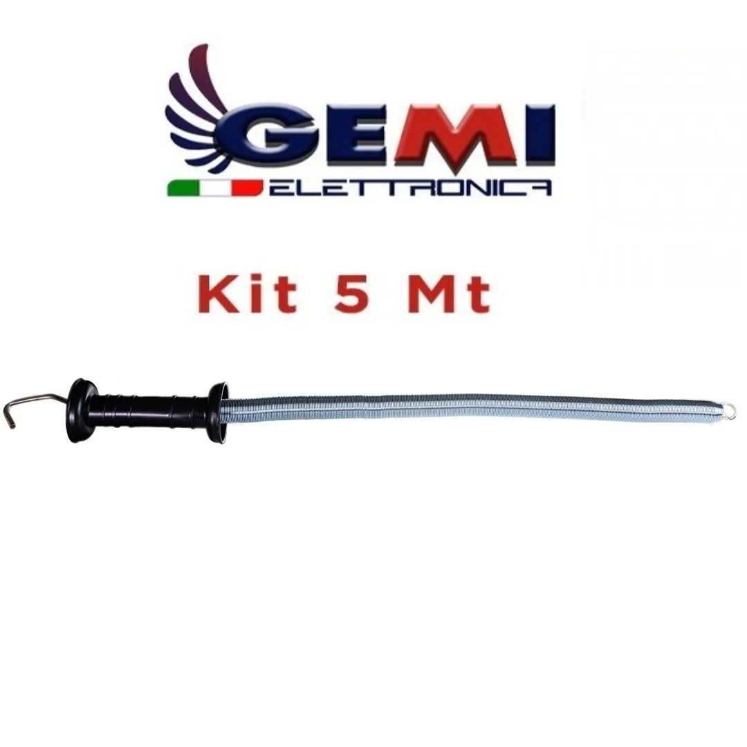 Handle set with hook + 5 m spring for electric fence