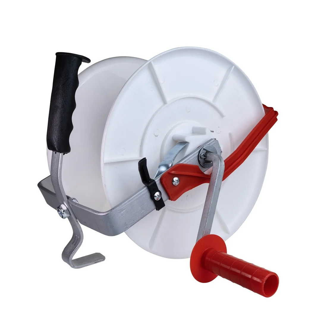 Gear reel for Polywire and tape with 3:1 ratio for electric fence