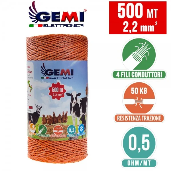 Electric fence Polywire 500 m 2.2 mm²
