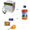 Electric Fencing Complete kit for wild boars with 220V energizer, 500m 6mm² wire and insulators for wooden posts for electric fenc