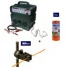 Electric Fencing Complete kit with 12/220V energizer, 250m 2.2mm² wire and iron insulators for electric fence