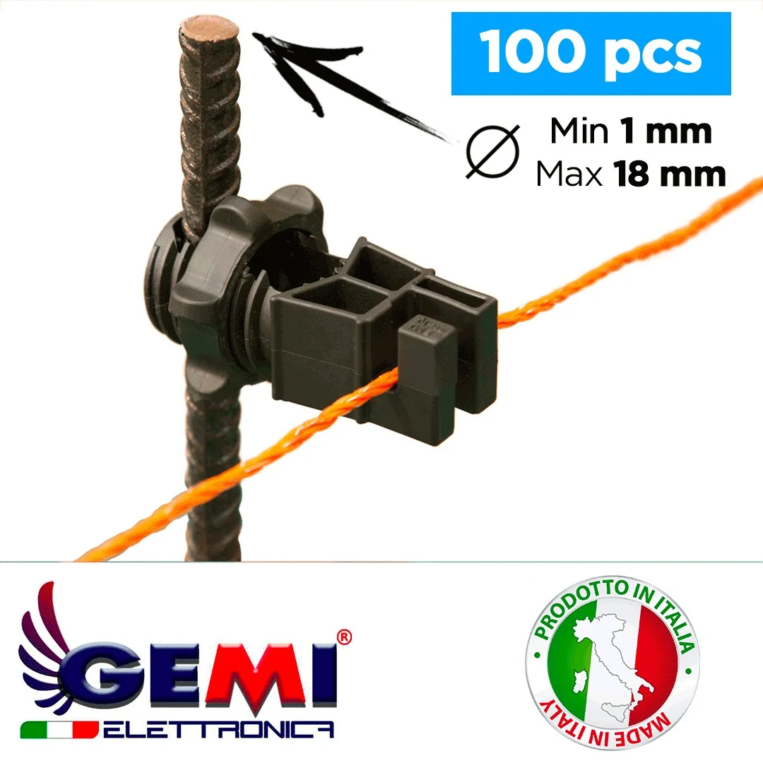 Insulators for metal posts x100 for electric fence
