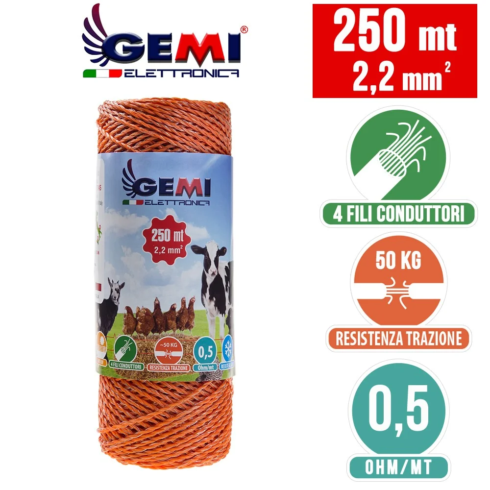 Electric fence Polywire 250 m 2.2 mm²