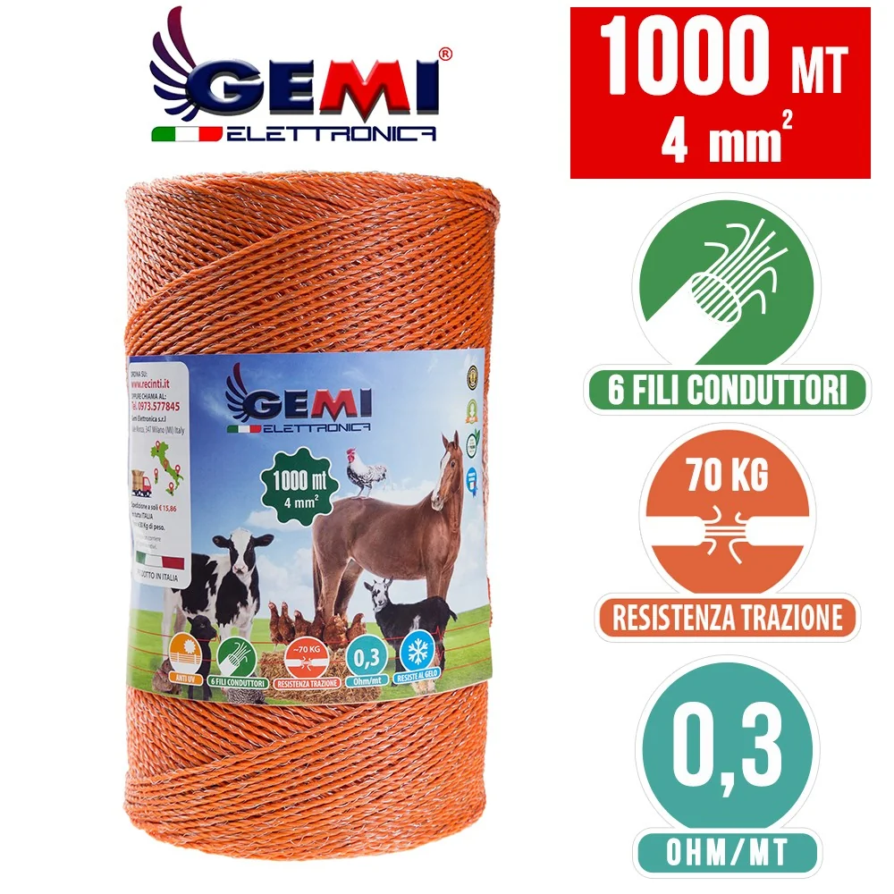 Electric fence Polywire 1000 m