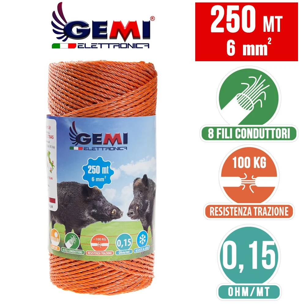 Electric fence Polywire 250 m 6 mm²
