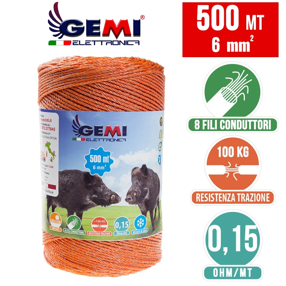 Electric fence Polywire 500 m 6 mm²