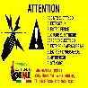 Warning sign plastic for electric fence