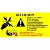 Warning sign plastic for electric fence